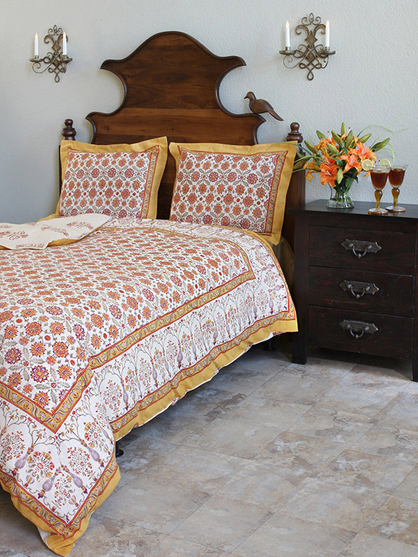 Ask the Designer: I'd Love an India-Inspired Duvet for my Colorful Bedroom!  Saffron Marigold