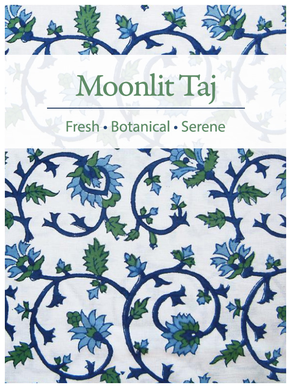 A Vine Pattern: Botanical Print Inspired By The Taj Mahal - Saffron Marigold