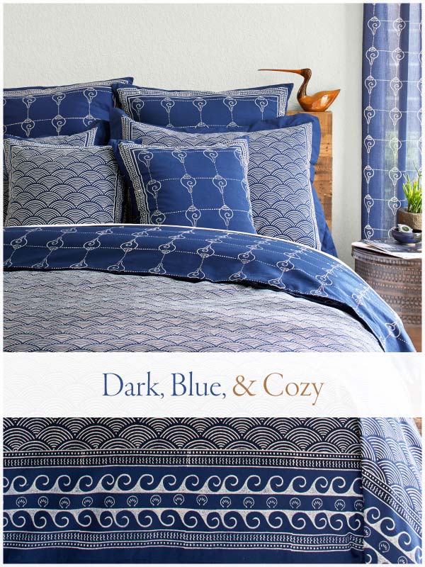 Blue Coast Shells Reversible Quilted Bedspread Bedding