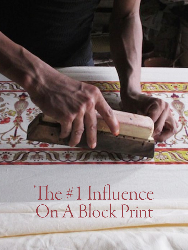 Block Printing A Vintage Floral Print On Fabric: Behind The Scenes