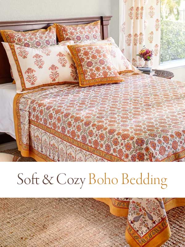 Vintage Inspired Dark Floral Bedding Set / Brown Beige, Best Stylish  Bedding