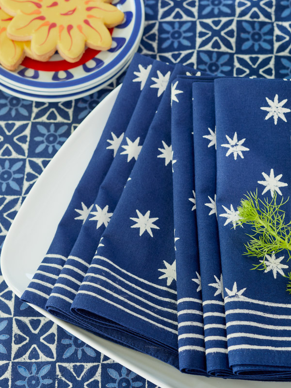 Decorative Kitchen Towels  Organic Saturation - Navy Blue Love