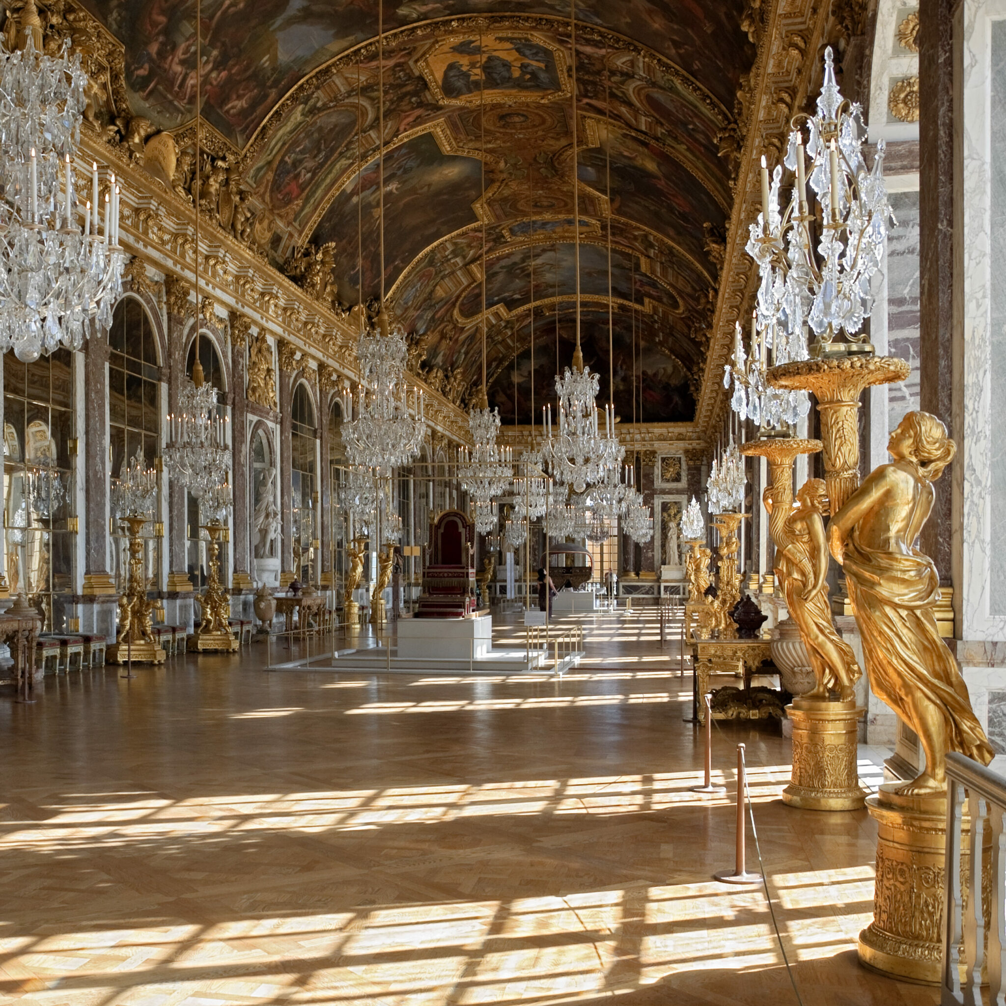 The Making of Our Gold and White Linens, Versailles - Saffron Marigold