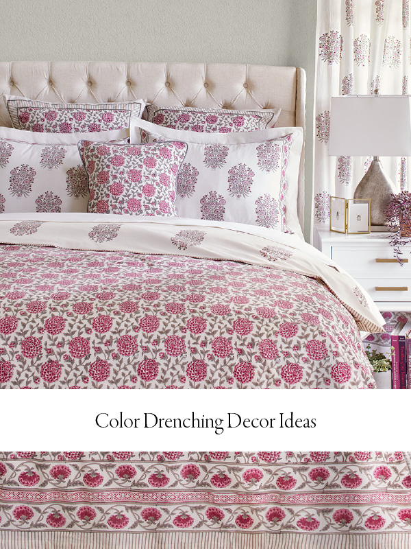 Color drench ideas featuring pink room