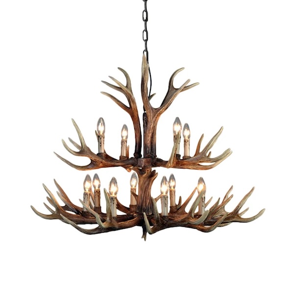 Antler chandelier for cabin decor ideas