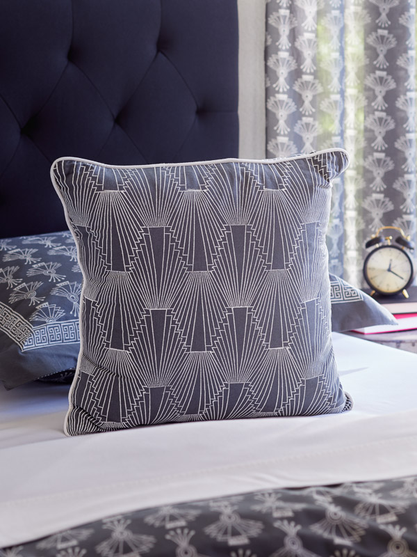 Grey throw pillows, Geometric, Art Deco