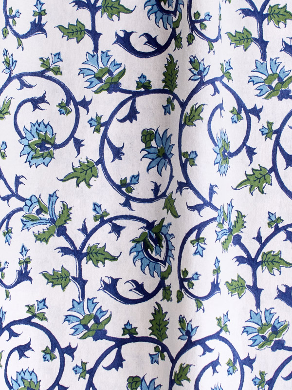 Bluesette Floral Stripe Blue/ White ~ Fabric By The Yard / Half Yard/ –  JimShore&More