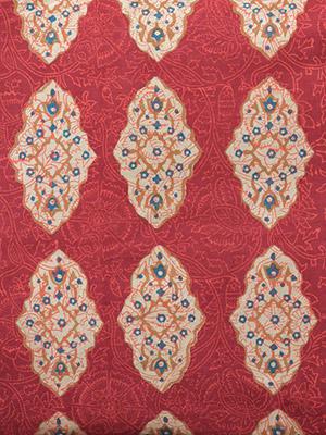 Mystic Amethyst ~ Orange Purple Fabric with Gold Dot Indian Print in Cotton (Voile - 10in inch) by Saffron Marigold
