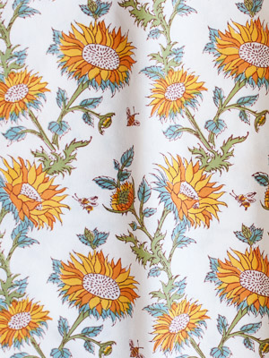 Sunflower Serenade ~ Sunflower Fabric, Floral Print