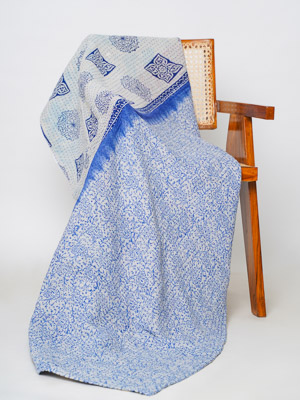 Suman Jangid ~ Vintage Kantha Quilt Sari Throw