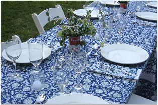 Midnight Lotus Wedding Tablecloth